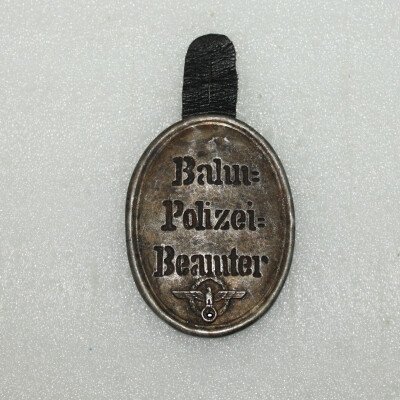 Plaque agent de la police ferroviaire allemande