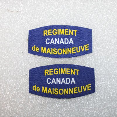 Tittles régiment de Maisonneuve  imprimés