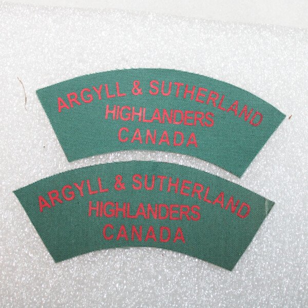 Tittles Argyll & Sutherland Canada, imprimés.