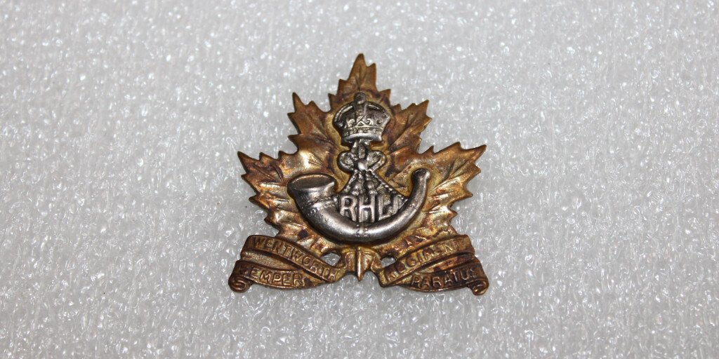 cap badge du royal Hamilton light Infantery, RHLI. | Chris Militaria