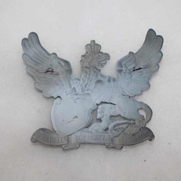 Plaque de casque badois, fer.