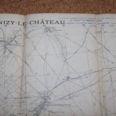 carte Anizy le château 1918