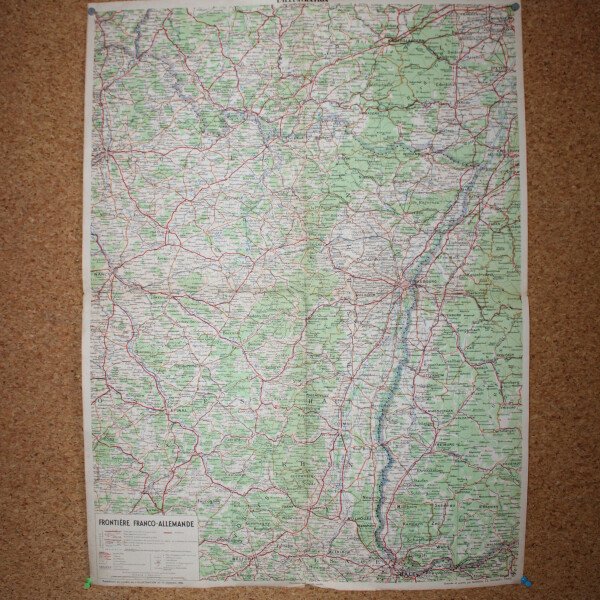 carte frontière franco /allemande 1939