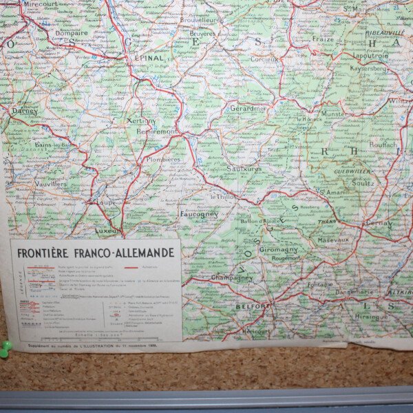 carte frontière franco /allemande 1939