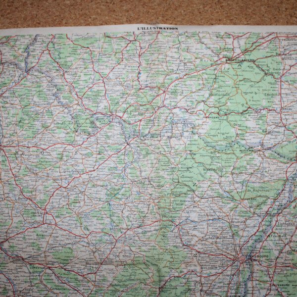 carte frontière franco /allemande 1939