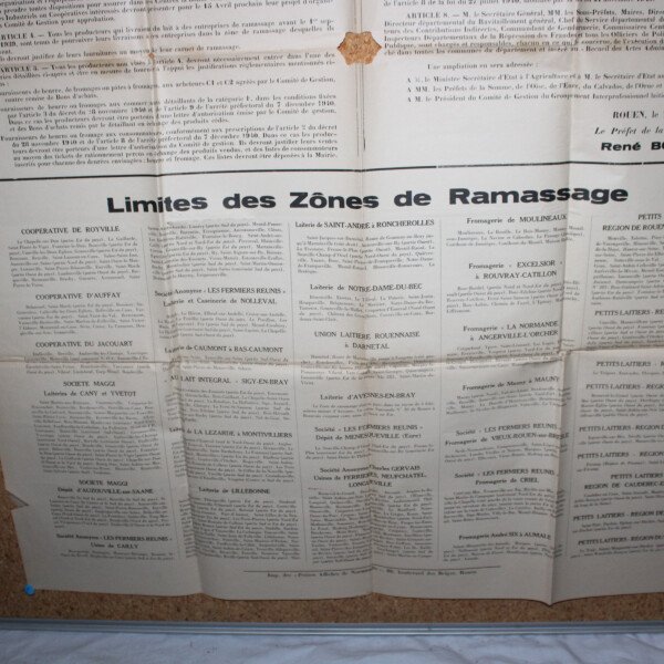 Arrêté pour les zones de ramassage, Seine-Inférieure